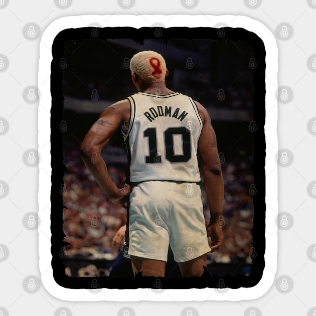 Dennis Rodman - San Antonio Spurs Vintage Sticker by CAH BLUSUKAN